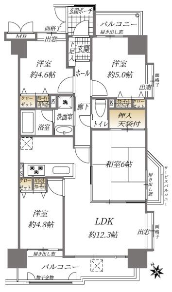 シティオ古賀の間取り画像