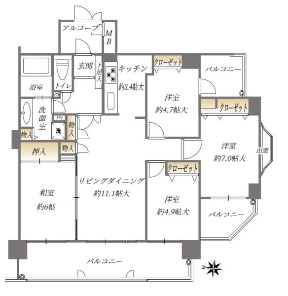 エイルスクエア千鳥の間取り画像