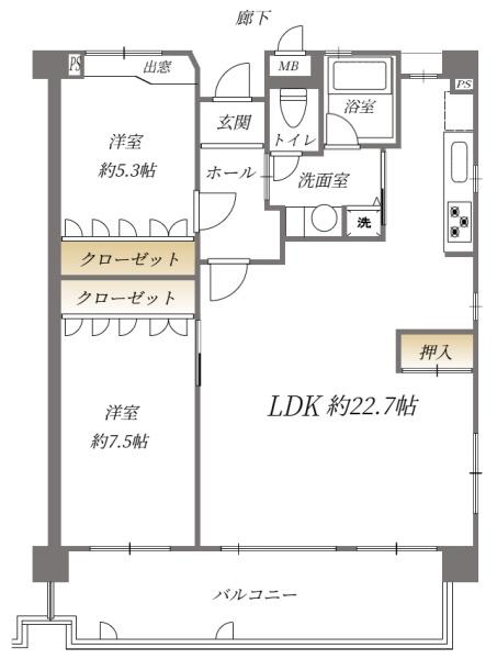 日商岩井イースト福間ステーションガーデンの間取り画像