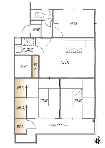 エメラルドマンション東那珂の間取り画像