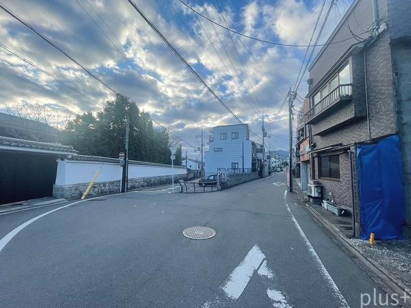 京都市右京区谷口園町の土地の前面道路含む現地写真画像
