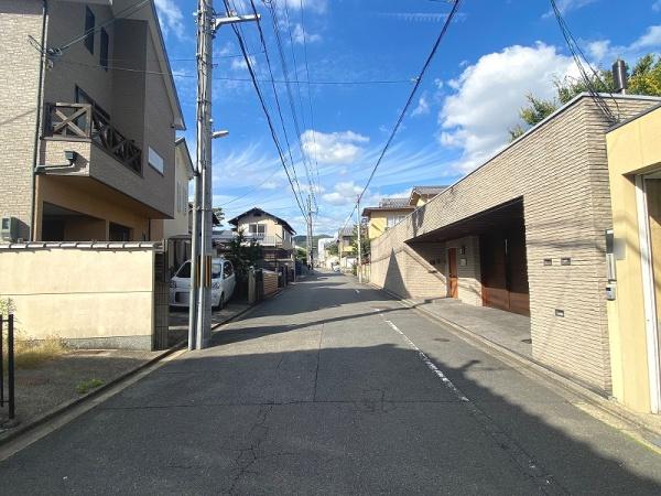 京都市北区平野八丁柳町の土地の前面道路含む現地写真画像