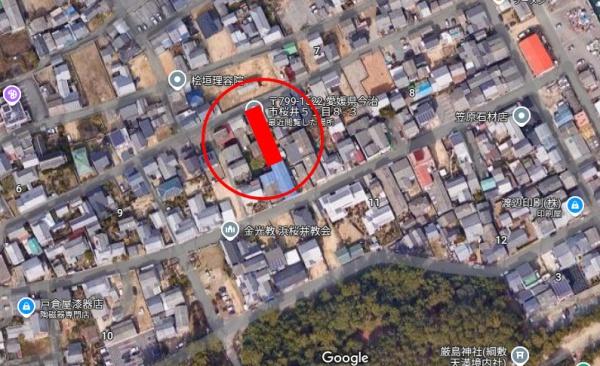今治市桜井5丁目　売土地の航空写真画像