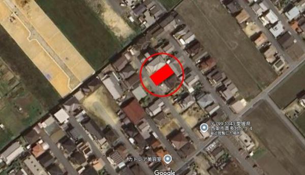 西条市喜多台　売土地の航空写真画像