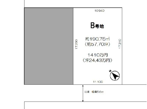 今治市枝堀町1丁目 売土地 B号地の間取り画像