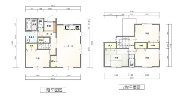 西条市朔日市　中古住宅の間取り画像