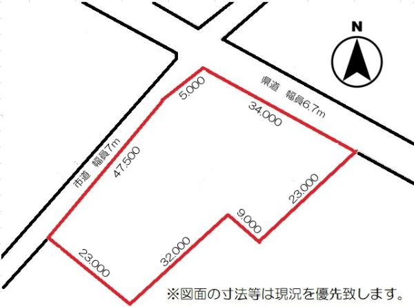 西条市喜多台　売土地の間取り画像