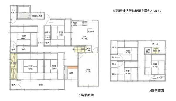 今治市馬越町２丁目の中古一戸建の間取り画像