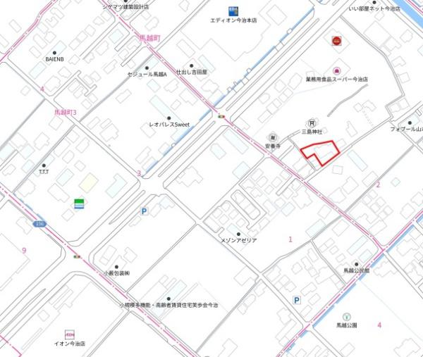 今治市馬越町２丁目の中古一戸建の現地案内図画像