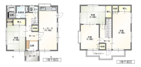 今治市波方町波方　中古住宅の間取り画像