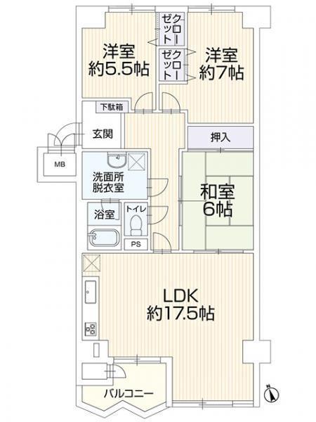 嵐山ロイアルハイツ第３号棟 中古マンション
