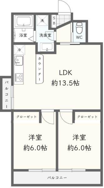 シャルマン衣笠金閣寺ハイツの間取り画像