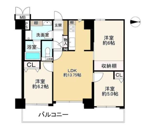 グランドール四条烏丸の間取り画像