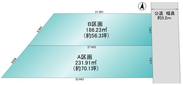 白岡市西3丁目 全2区画売地 A区画 1,780万